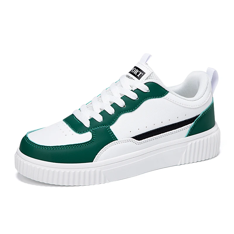 Men’s Shoes Summer Breathable Trendy Versatile Casual White Sneakers Youth Non-Slip Sports Thick-Soled White Shoes