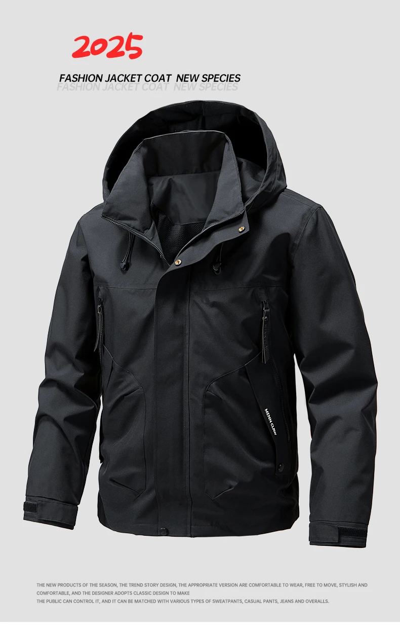CHRLCK Unisex’s Waterproof Hiking Jackets Windproof Windbreakers Men Women Camping Fishing Trekking Anti-scratch Coats