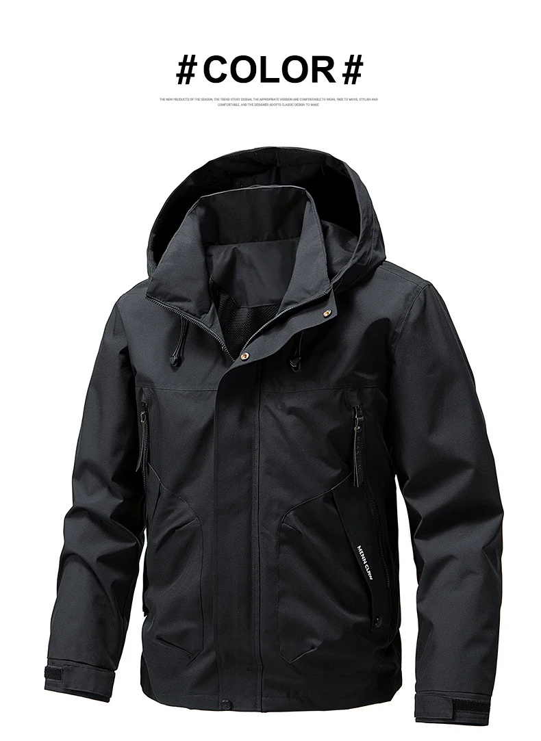 CHRLCK Unisex’s Waterproof Hiking Jackets Windproof Windbreakers Men Women Camping Fishing Trekking Anti-scratch Coats