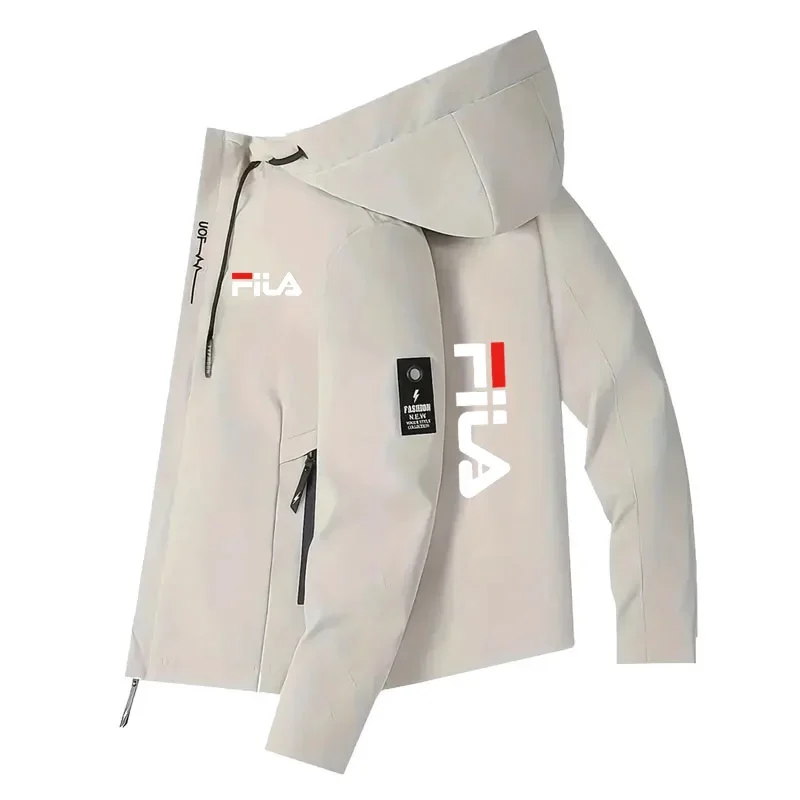 Spring and Autumn’s New Men’s Fashionable Casual Windproof and Sun-proof Zipper High-quality Hooded Outdoor Sports Jacket