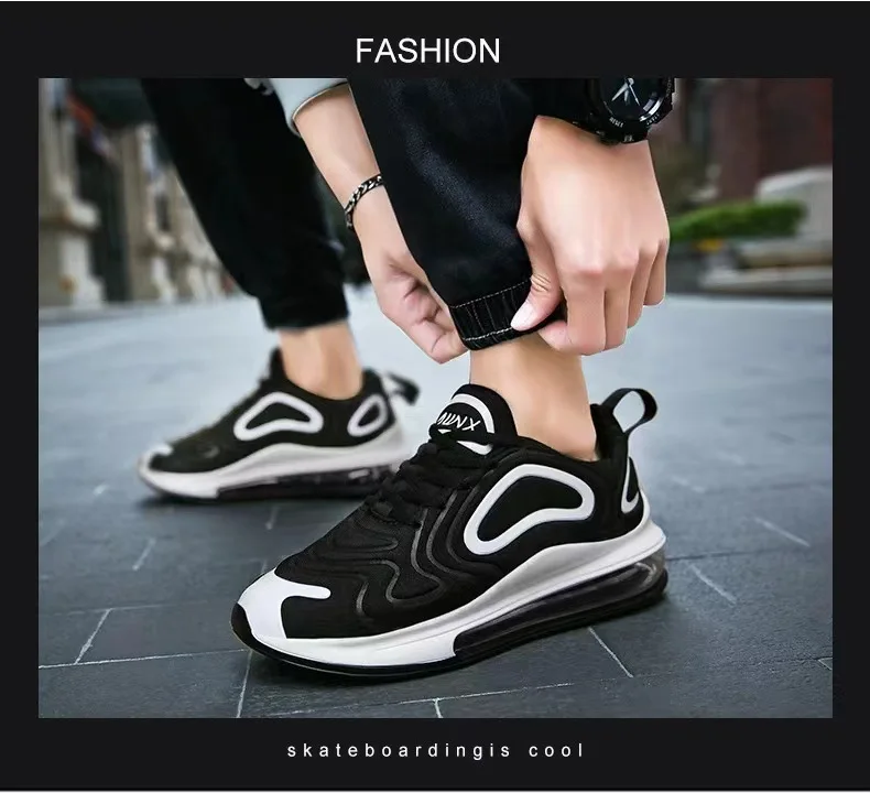 Air Cushion Casual Sneakers Men’s Mesh Low-Top Trendy Platform Running Shoes