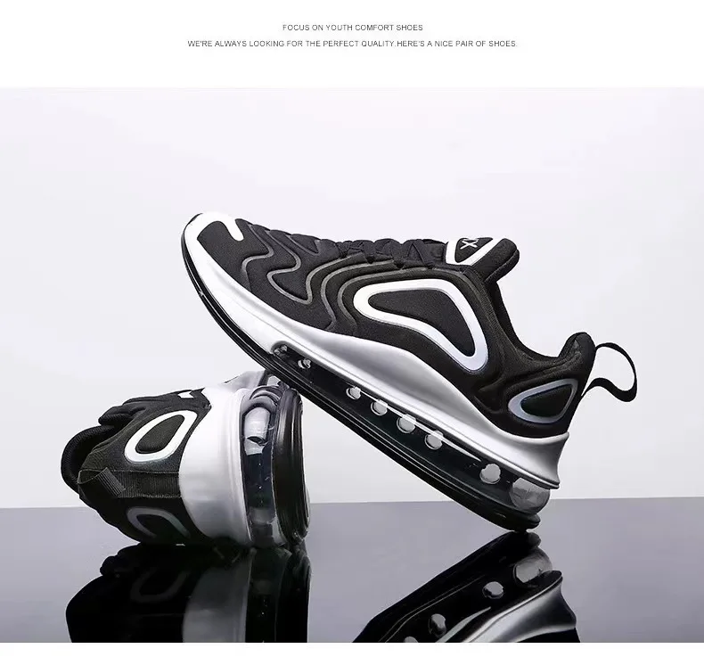 Air Cushion Casual Sneakers Men’s Mesh Low-Top Trendy Platform Running Shoes
