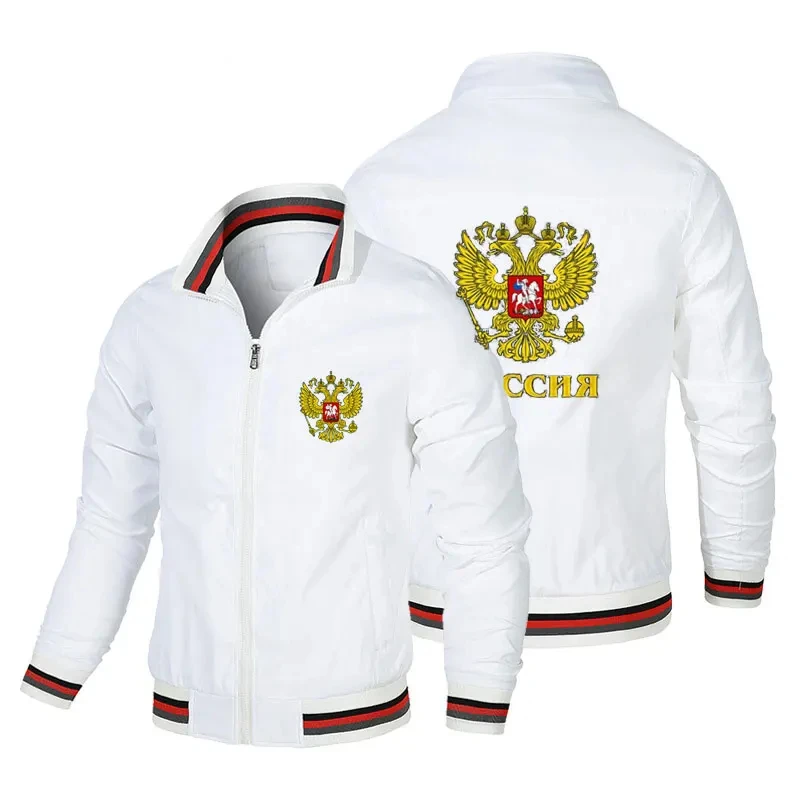 Russian Eagle men’s casual zipper outdoor jacket men’s windbreaker top 2024 autumn/winter new item