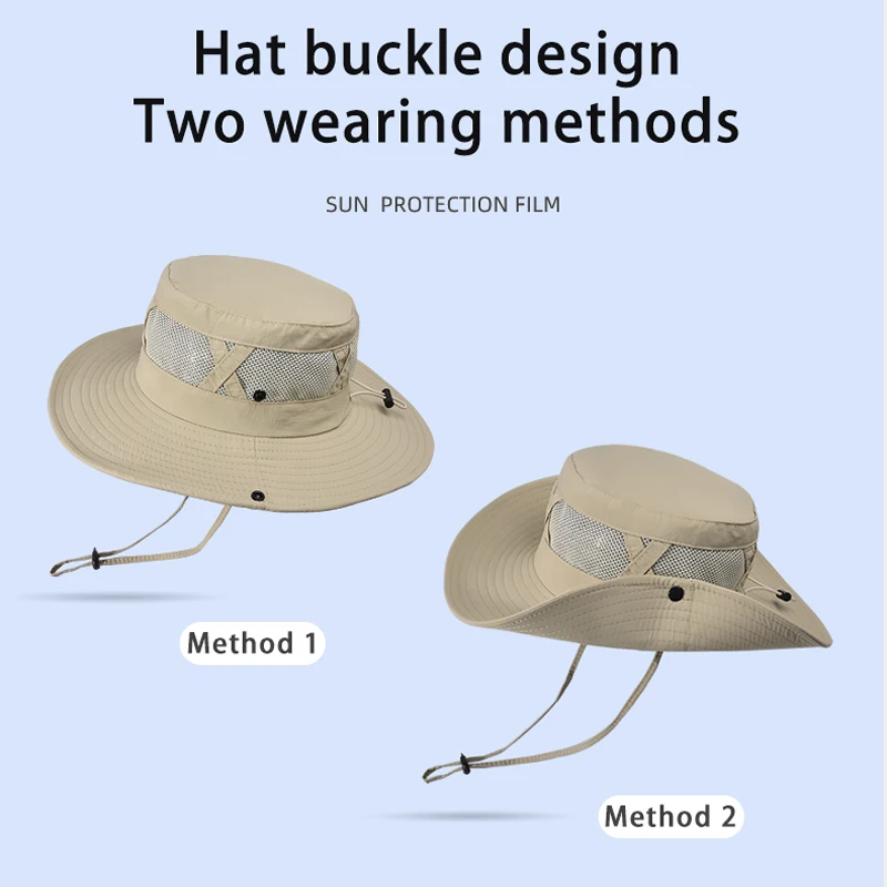 Xinbaoguan 100% Nylon Spring/Summer Big Eaves Breathable Sunshade Fisherman Hat Men’s Sunscreen Sun Hat Fishing Hat