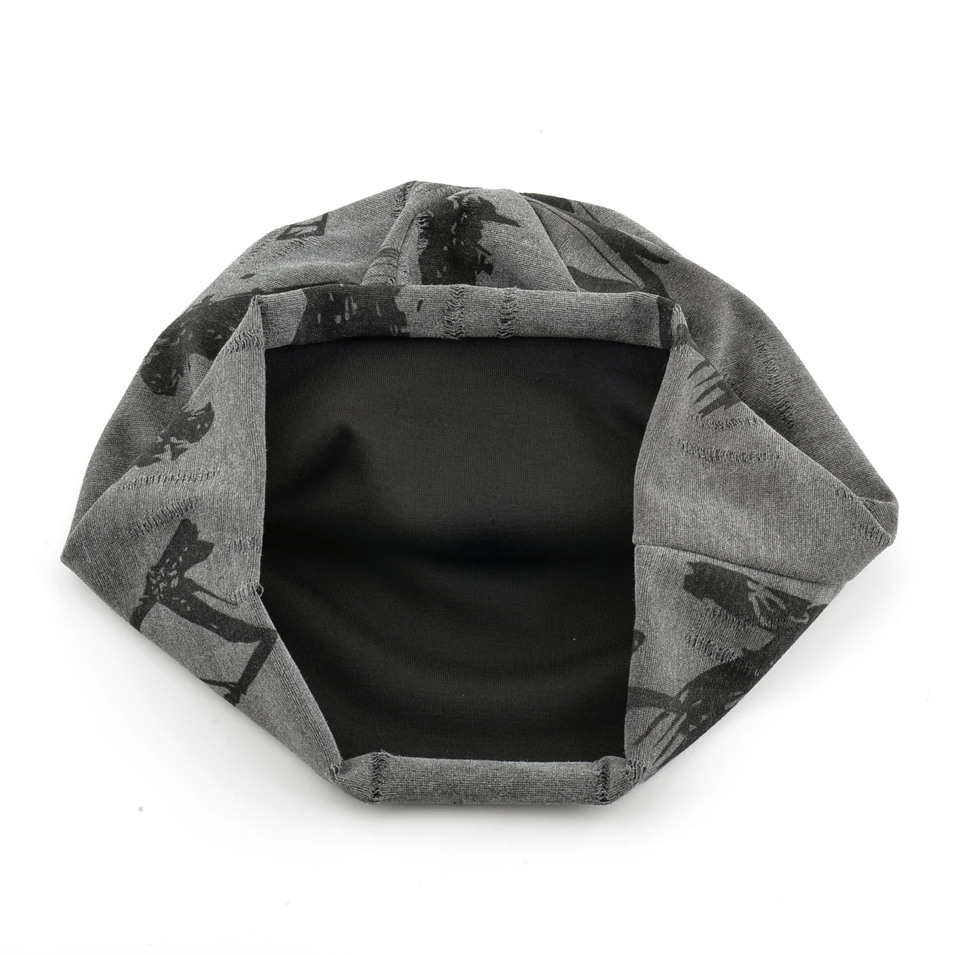 Unisex Chinese-Style Letter-Print Slouchy Beanie Men Women Fashion Loose Style Bonnet Cap Spring Autumn Casual Sport Hats