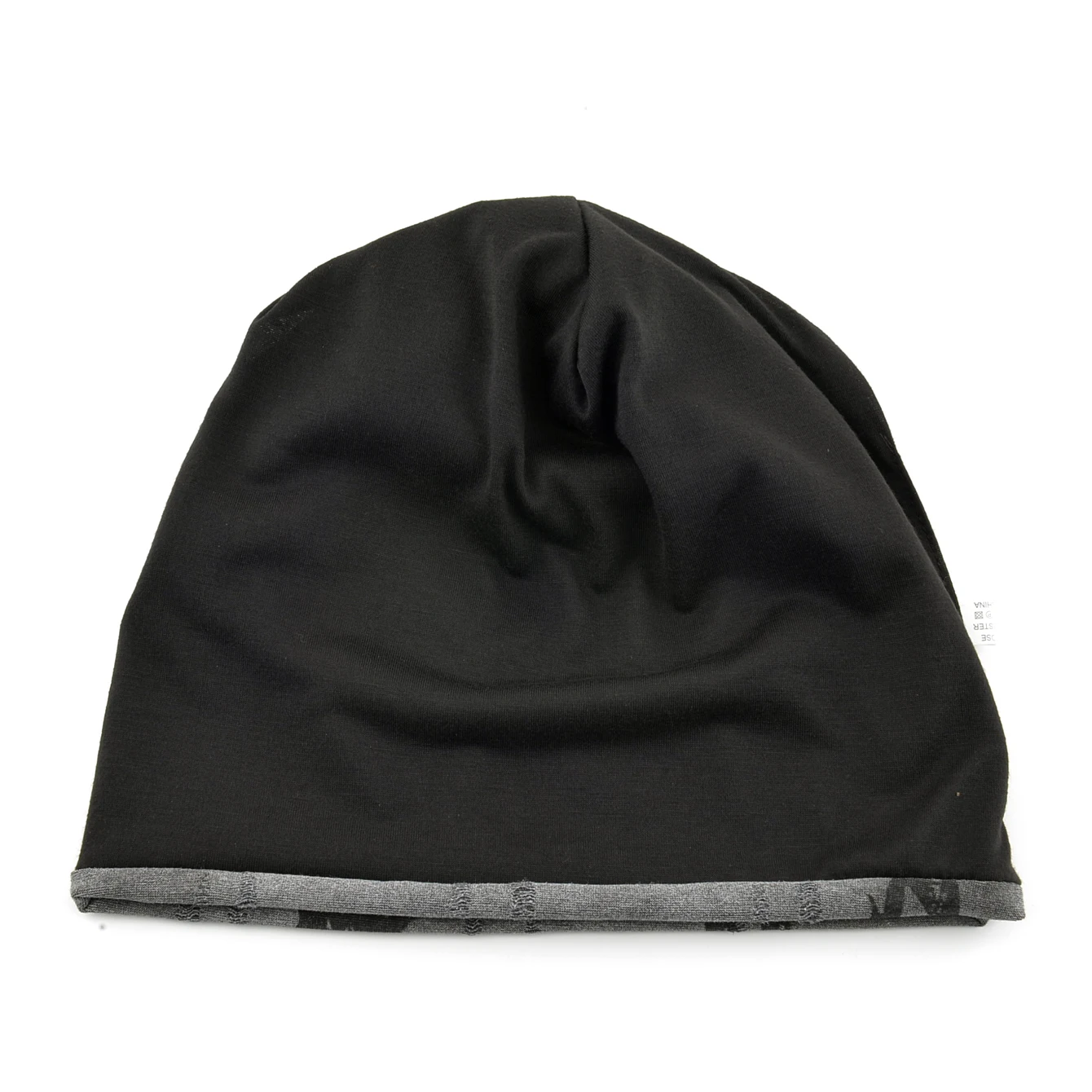 Unisex Chinese-Style Letter-Print Slouchy Beanie Men Women Fashion Loose Style Bonnet Cap Spring Autumn Casual Sport Hats