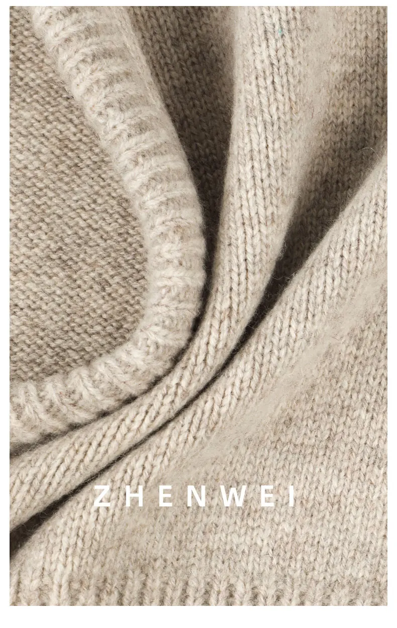 High Quality 100% Wool Slouchy Balaclava Hat for Women Knitted Scarf Hood Beanies Winter Warm Skiing Hat Outdoor Ear Protection