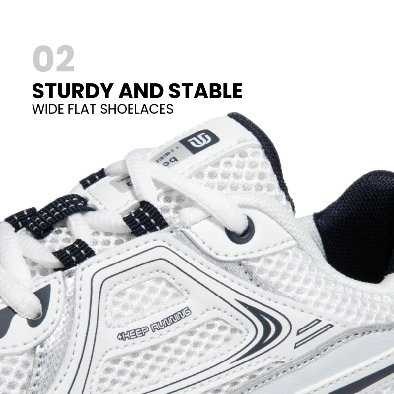 Baasploa Women Sports Shoes Outdoor Lightweight Breathable Jogging Sneakers Female Casual Mesh Anti-slip Lace Up Running Shoes