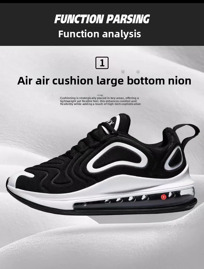 Air Cushion Casual Sneakers Men’s Mesh Low-Top Trendy Platform Running Shoes