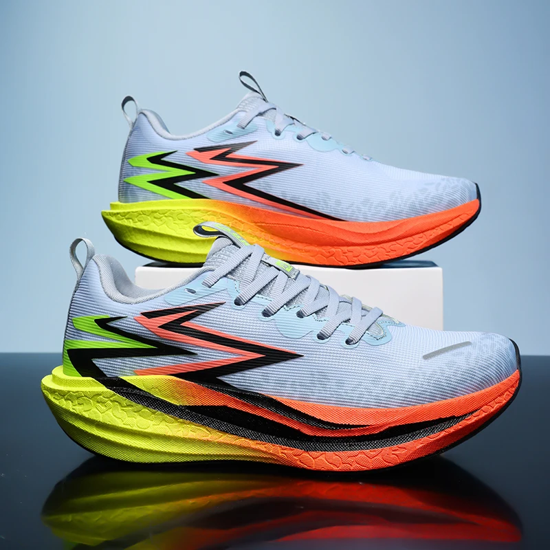 S8e60404887c34147b0ecf79f8ab82e91D Marathon Men Running Shoes Carbon Board Speciality Sports Breathable Lightweight Women’s Comfortable Chunta Athletic Sneakers