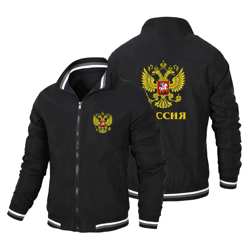 Russian Eagle men’s casual zipper outdoor jacket men’s windbreaker top 2024 autumn/winter new item
