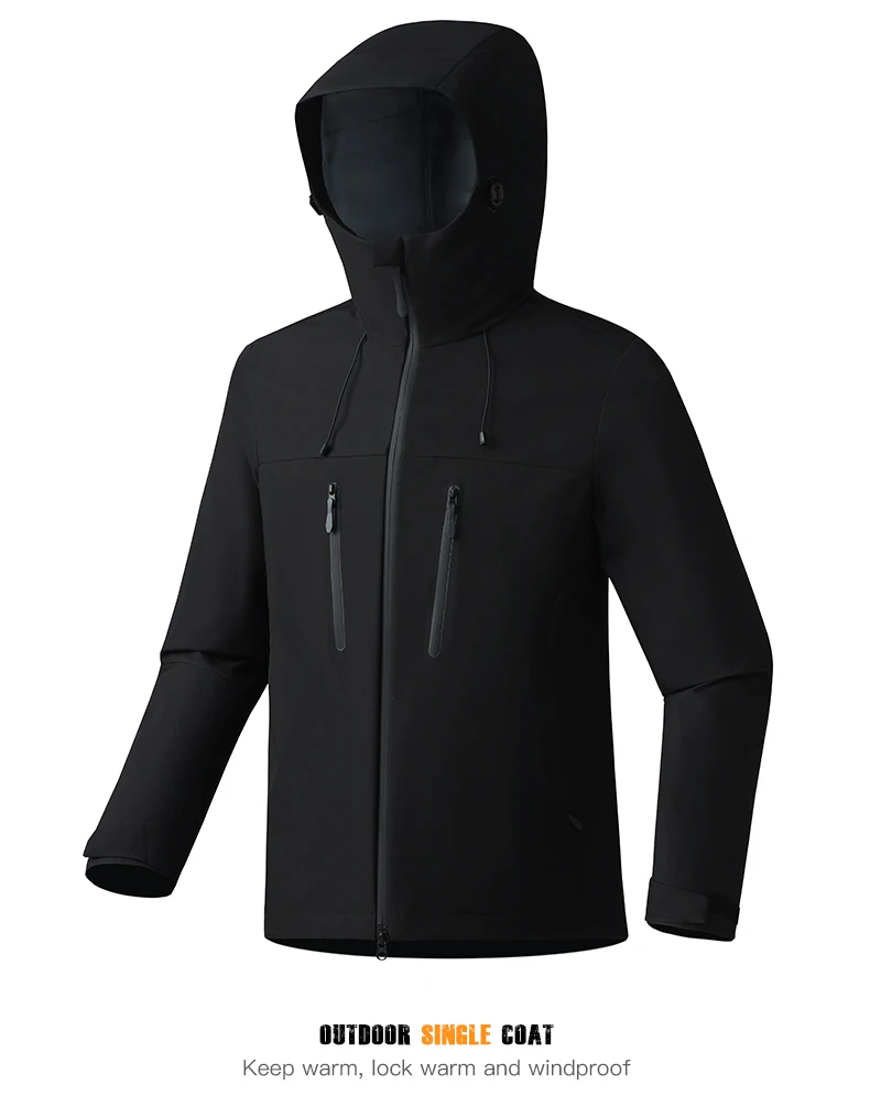 JNLN Women Men Waterproof Jacket Hiking Camping Trekking Windbreaker Unisex Outdoor Sporty Rain Coat Hooded Climbing Clothes