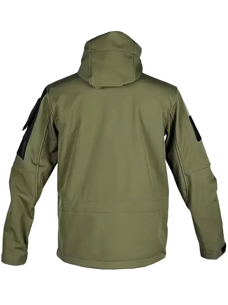 New Autumn WinterTactical Jackets Men Military Soft Shell Waterproof Windproof Hooded Jacket Outdoor Functional Multi-pockets
