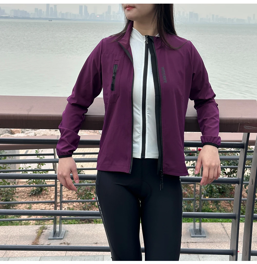 WOSAWE Women’s Cycling Jacket Waterproof Windbreaker Cycling Clothing Women Road Bike Jacket Sport Bicycle Coat