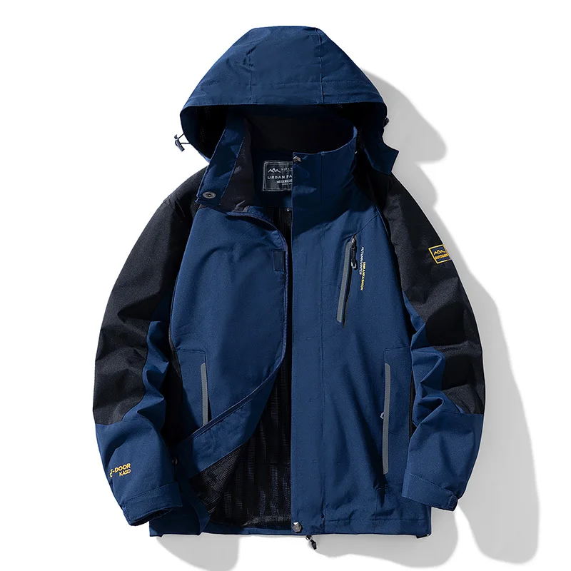 Men’s Waterproof Hiking Jacket Large Size Windproof Windbreaker Camping Hunting Running Trekking Fishing Coat Men Outdoor