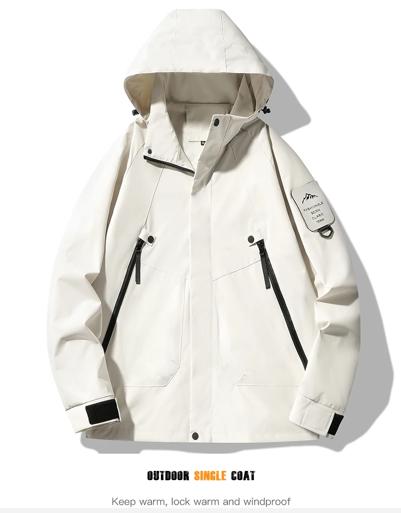 JNLN Women’s Men’s Waterproof Jacket Climbing Hiking Camping Trekking Windbreaker Unisex Outdoor Windproof Rain Coat Antifouling