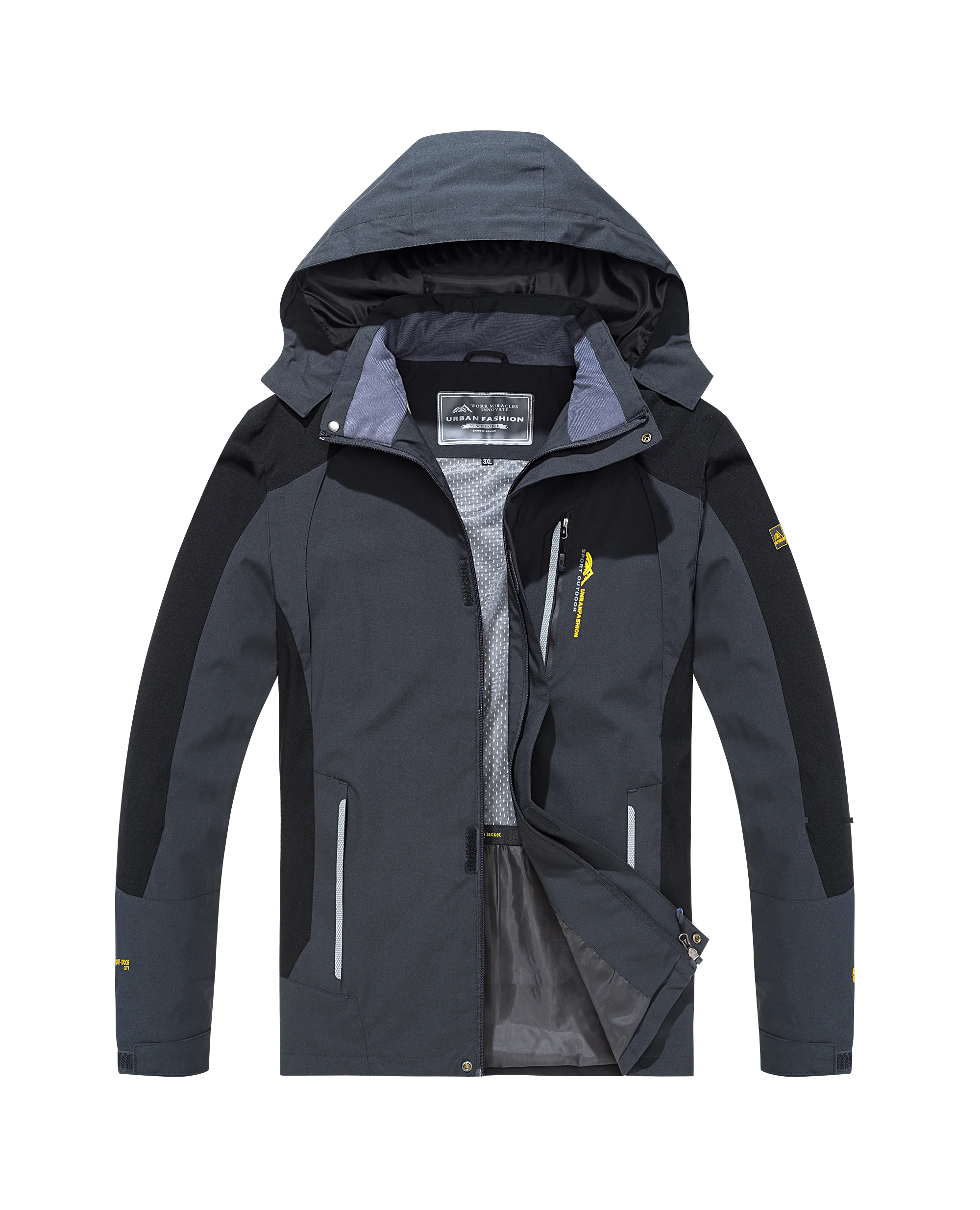 Men’s Waterproof Hiking Jacket Large Size Windproof Windbreaker Camping Hunting Running Trekking Fishing Coat Men Outdoor