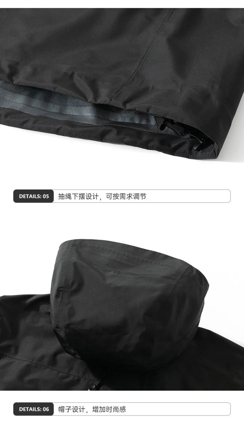 ARC SV Embroidery Bird Logo Three Layer Mens Womens Camping Coat Outdoor Waterproof Windbreaker Hiking Ski Jackets Unisex