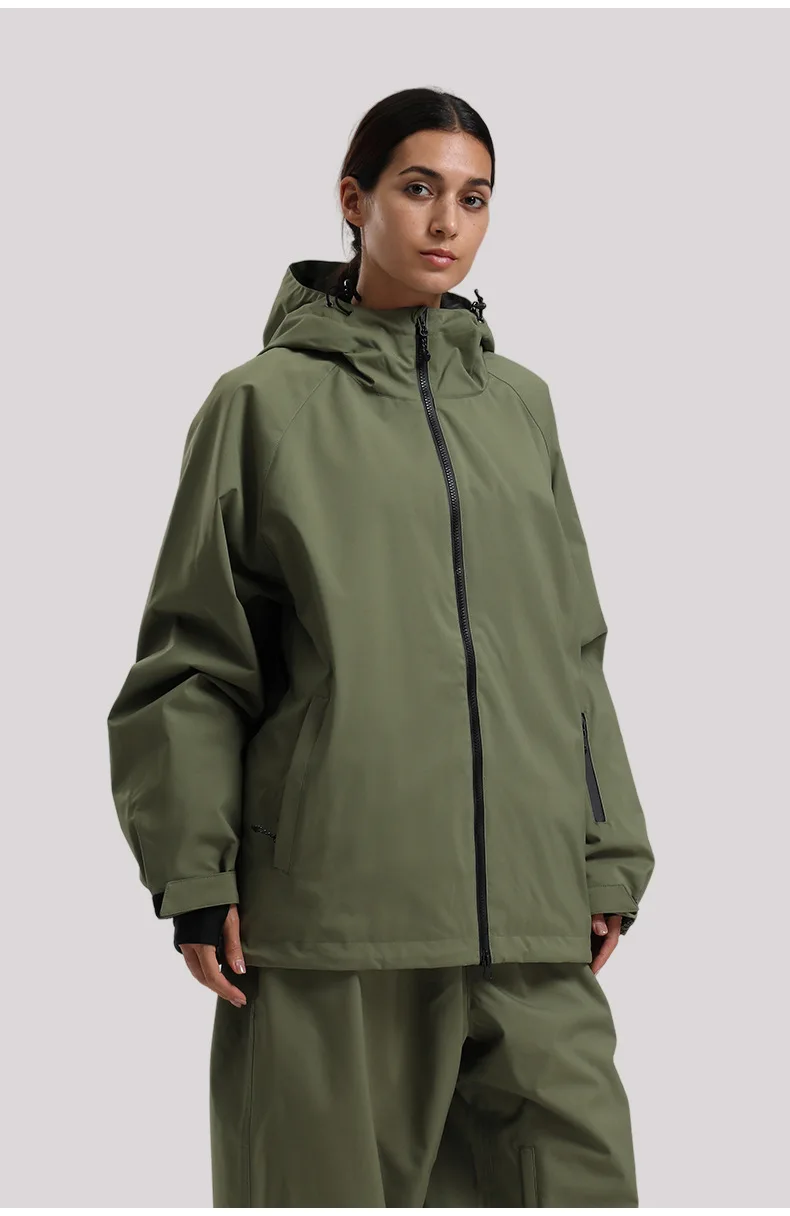 GSOU SNOW Winter Ski Jacket Men Waterproof Insulated Snow Tops Super Loose Snowboard Clothes Breathable Windproof Skiing Hoodies