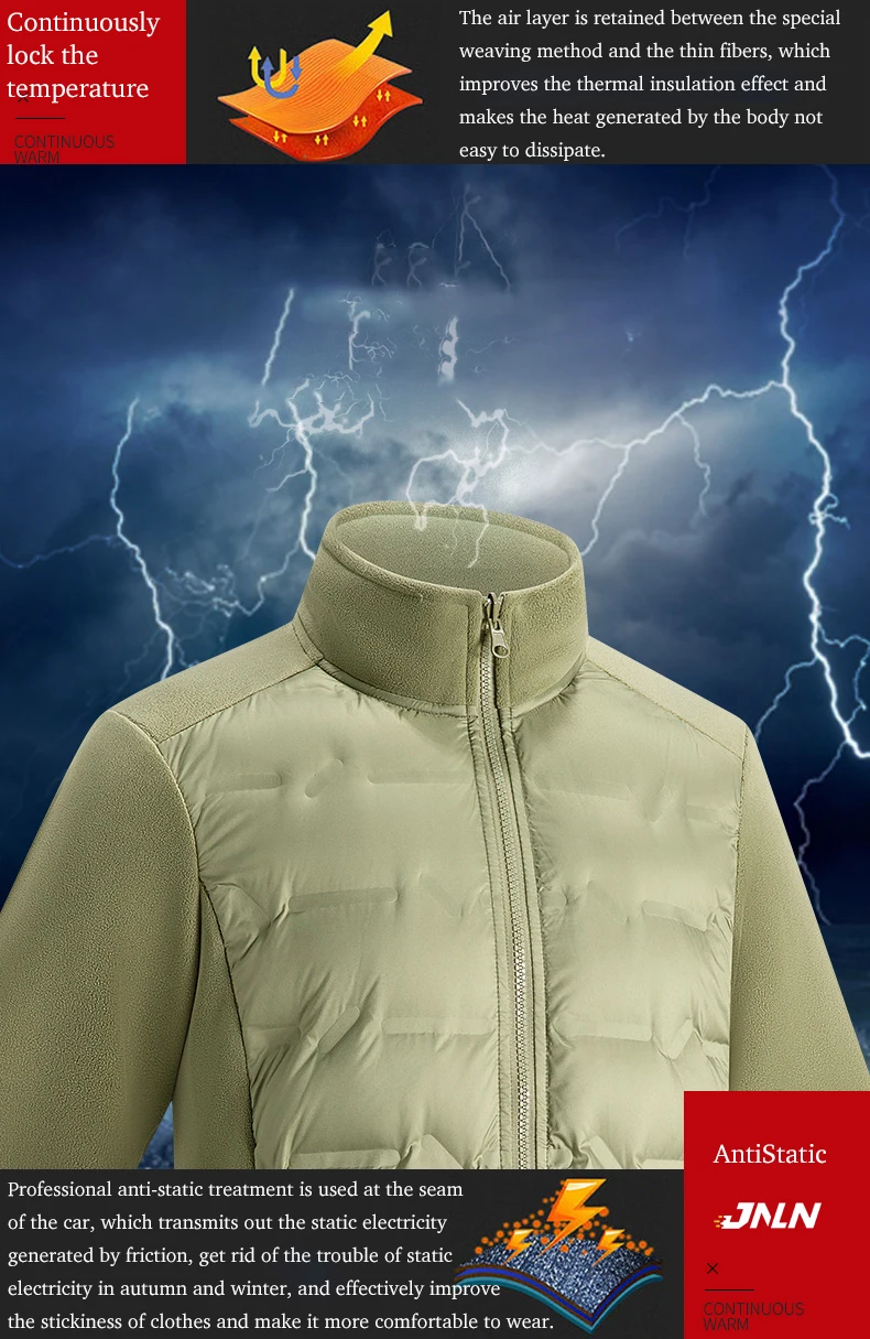 LNGXO Unisex Warm Fleece Windbreaker Men Women Winter Duck Down Jacket Outdoor Hiking Camping Mountaineering Windproof Coat