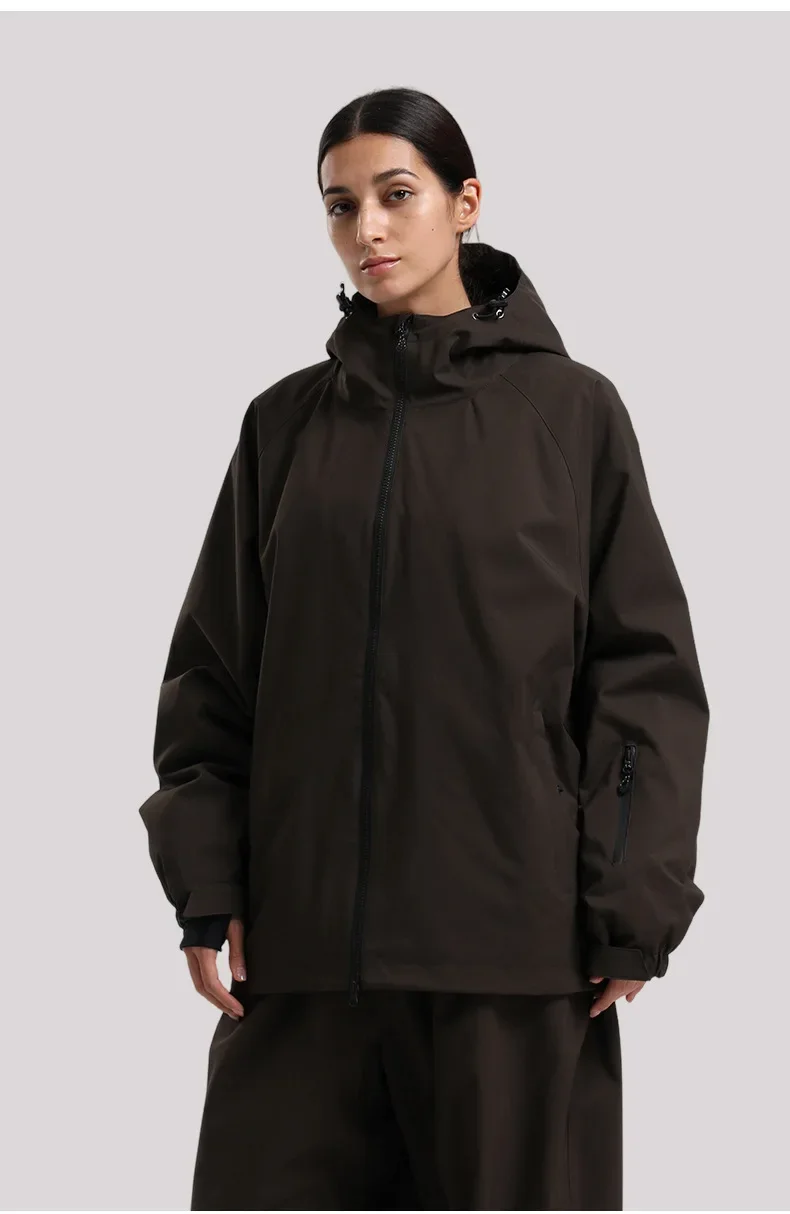 GSOU SNOW Winter Ski Jacket Men Waterproof Insulated Snow Tops Super Loose Snowboard Clothes Breathable Windproof Skiing Hoodies