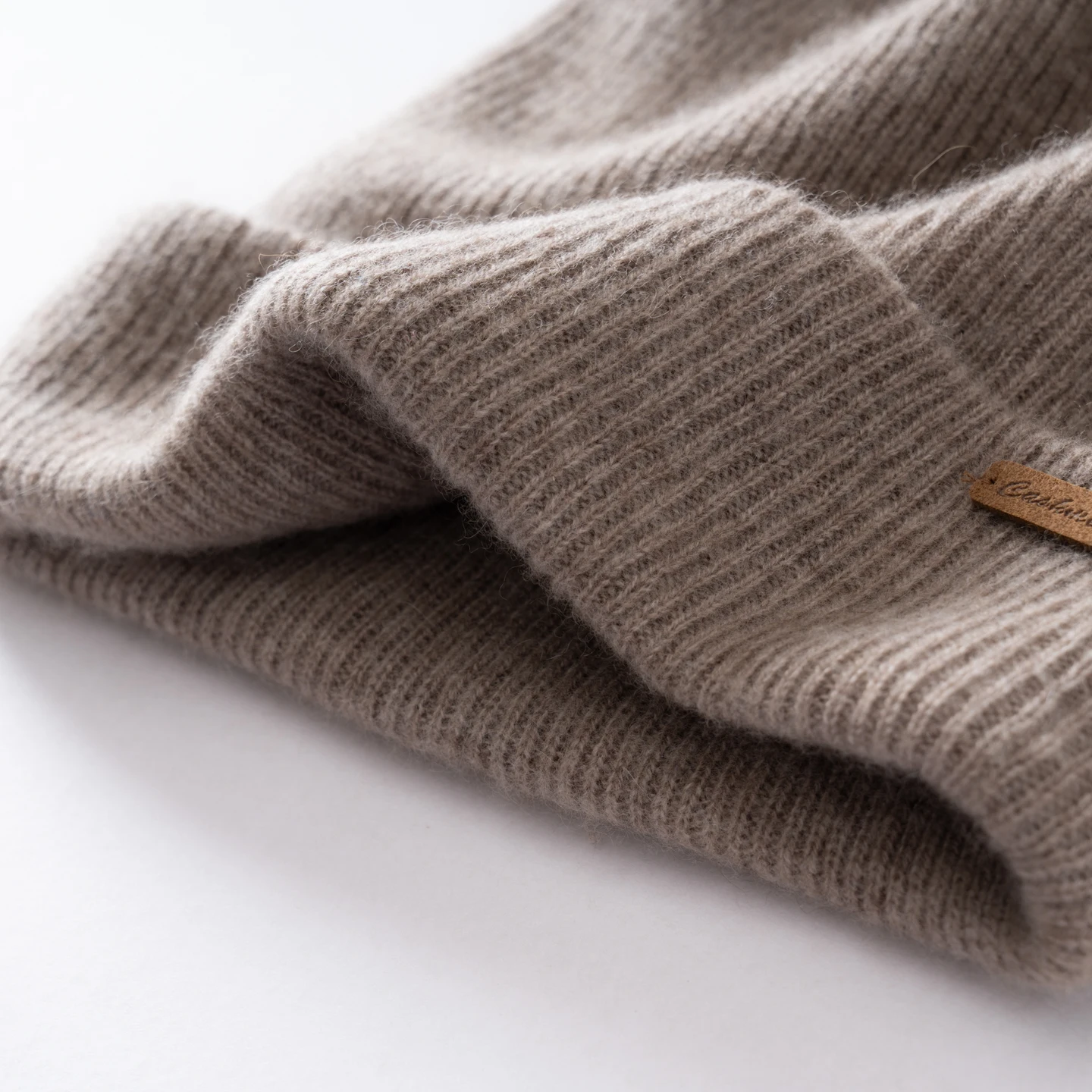 100% Cashmere Hat For Women Men Outdoor 2-Layer Thickened Warm Winter Hats Solid Caps Knit Seamless Beanie Hat Unisex