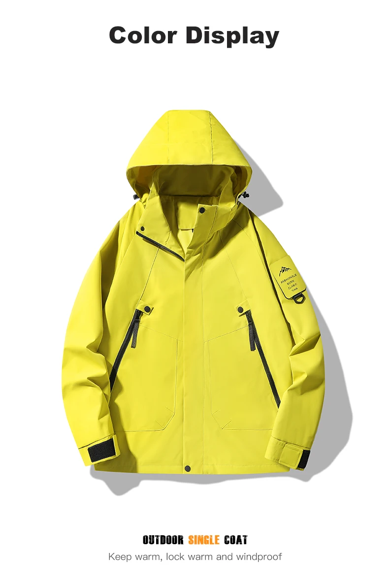 JNLN Women’s Men’s Waterproof Jacket Climbing Hiking Camping Trekking Windbreaker Unisex Outdoor Windproof Rain Coat Antifouling