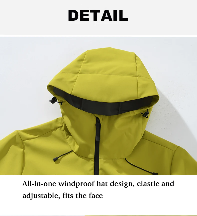 JNLN Women Men Waterproof Jacket Hiking Camping Trekking Windbreaker Unisex Outdoor Sporty Rain Coat Hooded Climbing Clothes