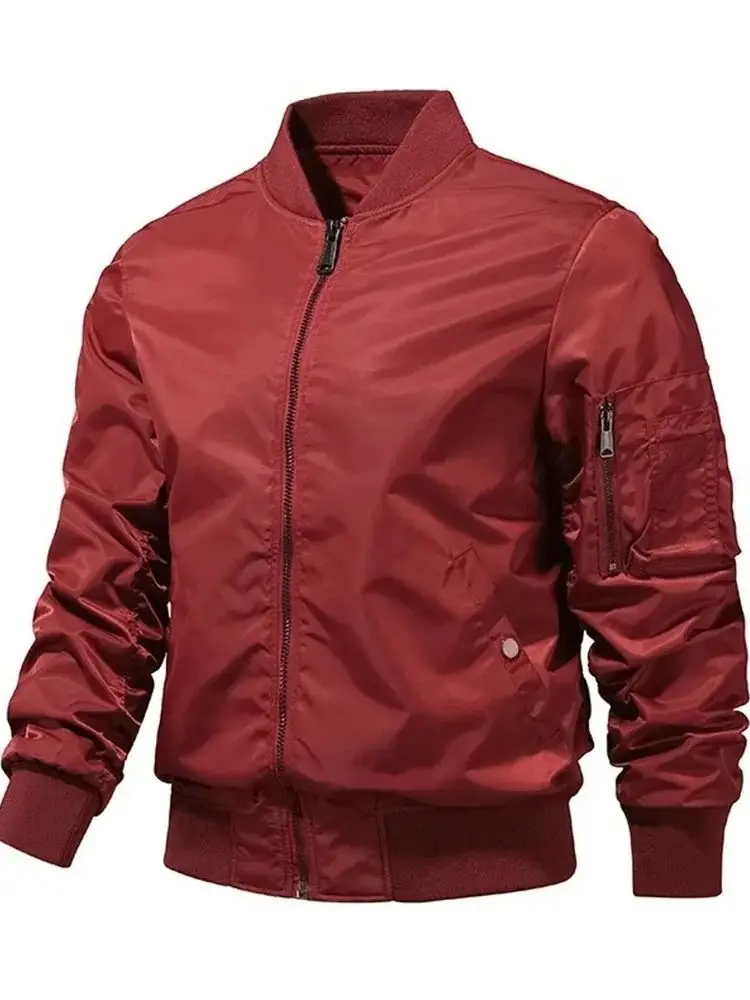 2024 New Spring Summer Bomber Jacket Men Solid Color Fashion Aviator Baseball Jackets New In Outerwears Jackets for Men S-5XL