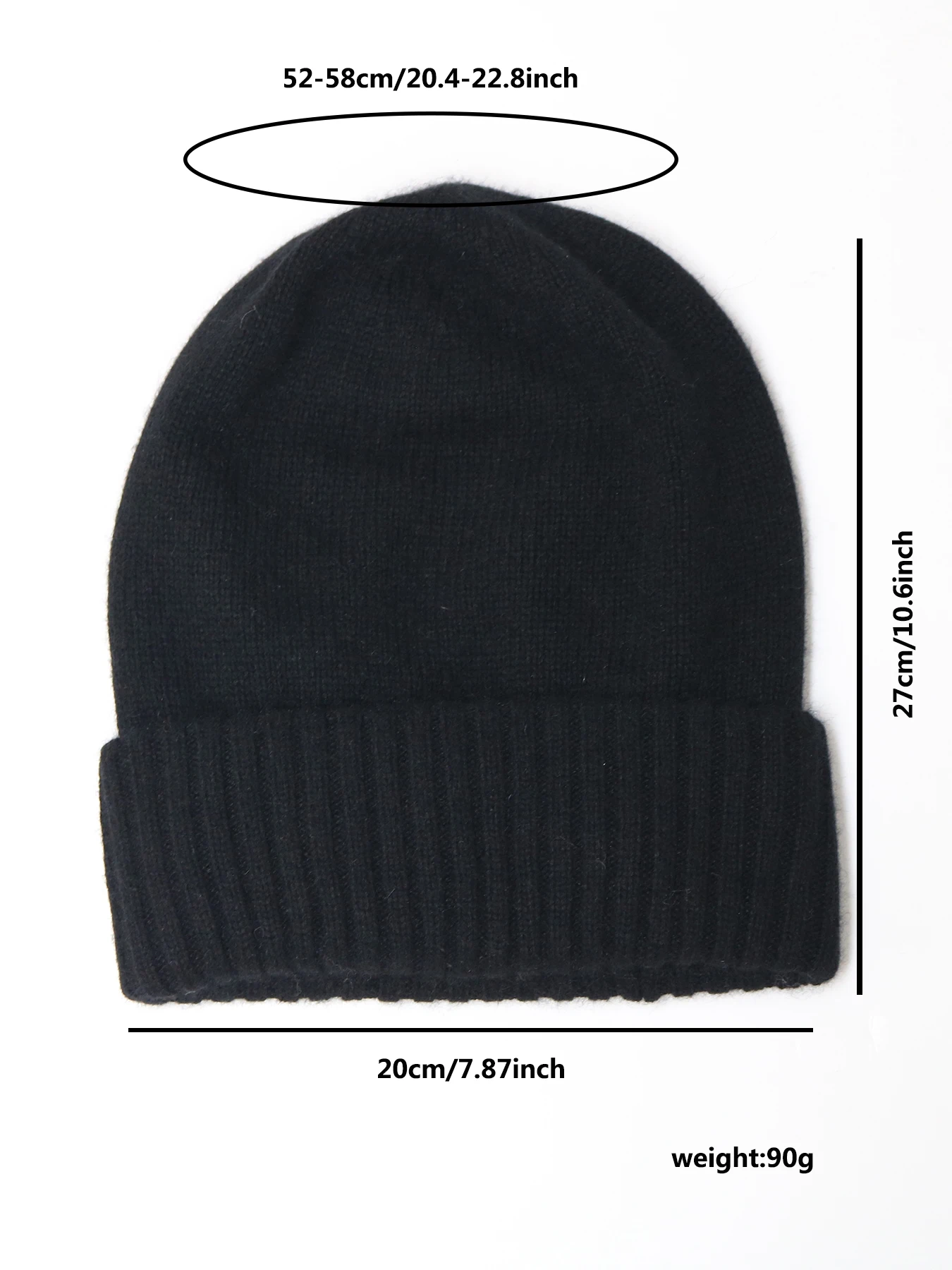 100shmere Beanie Hat for Women’s Winter Satin Lined Knitted Solid Skullies Cap Silk Lining Soft Warm Slouchy Bonnet