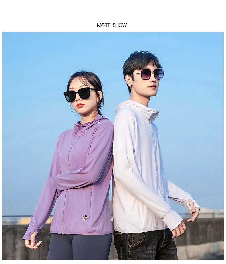 YJKVUR Unisex Summer New UPF 50+ UV Sun Protection Hoodie Jacket Men Women Lightweight Hiking Outdoor Long Sleeve Sun Shirt Coat