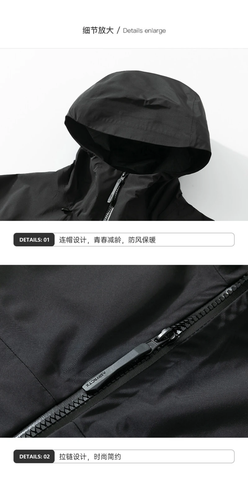ARC SV Embroidery Bird Logo Three Layer Mens Womens Camping Coat Outdoor Waterproof Windbreaker Hiking Ski Jackets Unisex