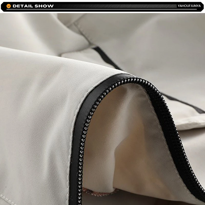 2025 Spring Autumn Men Outdoor Windbreak Removable Hooded Jacket Men Solid Casual Fashion Loose Jacket Coat Male Clothing Tops