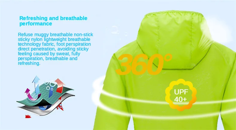 Camping Rain Coat Men Women Windbreaker Women Men’s Waterproof Jacket Sun Protect Clothing Fishing Rain Wind Breaker Jacket Men