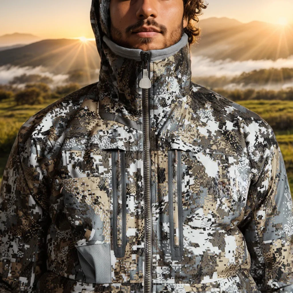 Ainfad Men’s fall winter camouflage waterproof insulation fishing Incinerator Aerolite Jacket hunting clothing