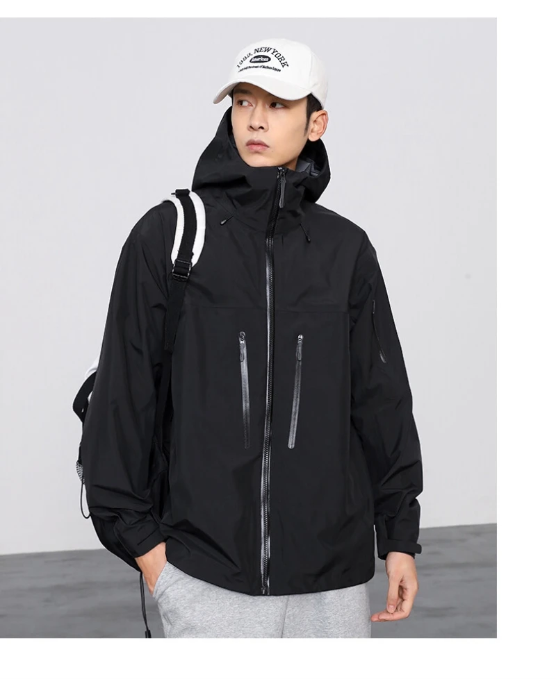 ARC SV Embroidery Bird Logo Three Layer Mens Womens Camping Coat Outdoor Waterproof Windbreaker Hiking Ski Jackets Unisex