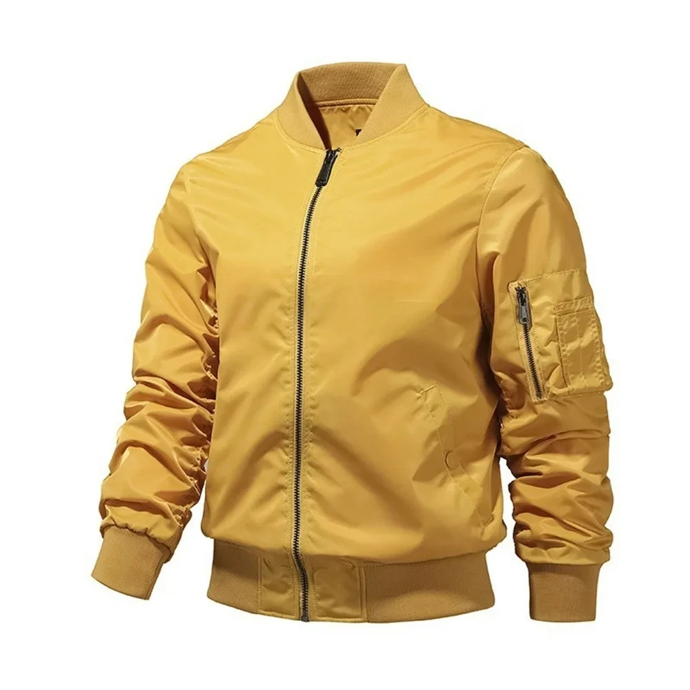2024 New Spring Summer Bomber Jacket Men Solid Color Fashion Aviator Baseball Jackets New In Outerwears Jackets for Men S-5XL