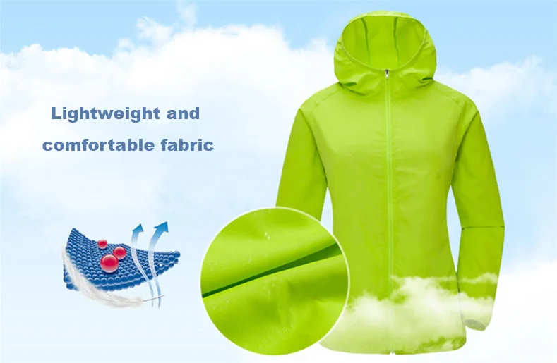 Camping Rain Coat Men Women Windbreaker Women Men’s Waterproof Jacket Sun Protect Clothing Fishing Rain Wind Breaker Jacket Men