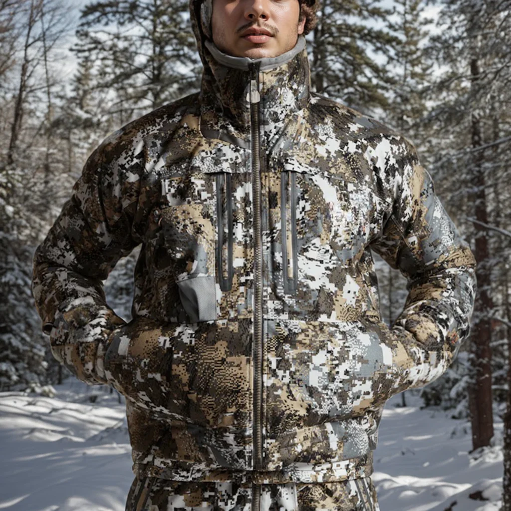 Ainfad Men’s fall winter camouflage waterproof insulation fishing Incinerator Aerolite Jacket hunting clothing