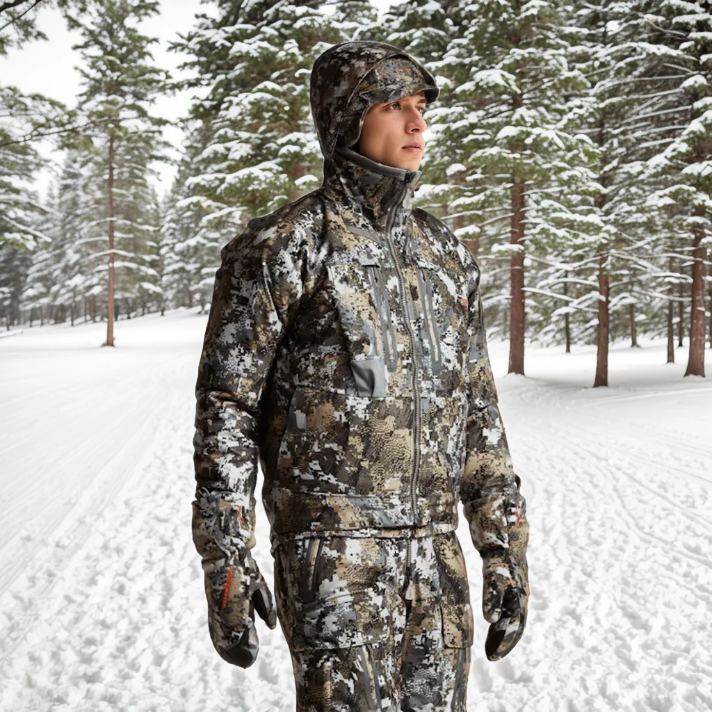 Ainfad Men’s fall winter camouflage waterproof insulation fishing Incinerator Aerolite Jacket hunting clothing