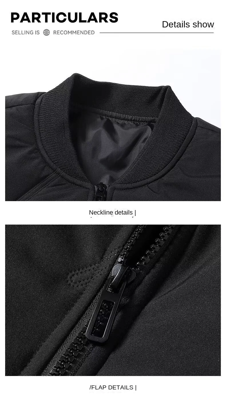 New autumn and winter baseball collar, men’s fashionable and versatile cotton jacket, outer warm cotton jacket, baseball jacket,