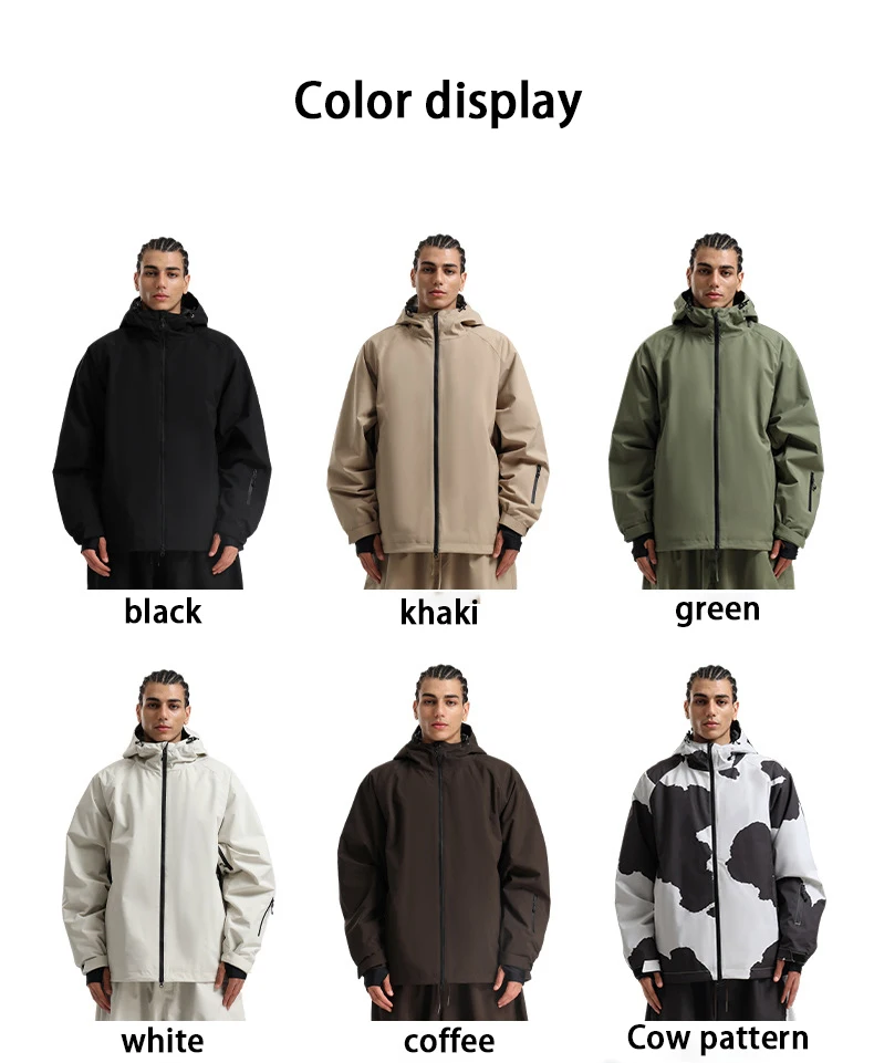 GSOU SNOW Winter Ski Jacket Men Waterproof Insulated Snow Tops Super Loose Snowboard Clothes Breathable Windproof Skiing Hoodies